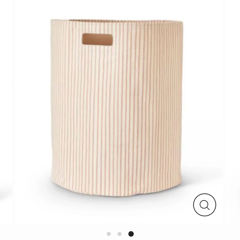 PETIT PEHR STRIPES AWAY HAMPER in PETAL (light pink)